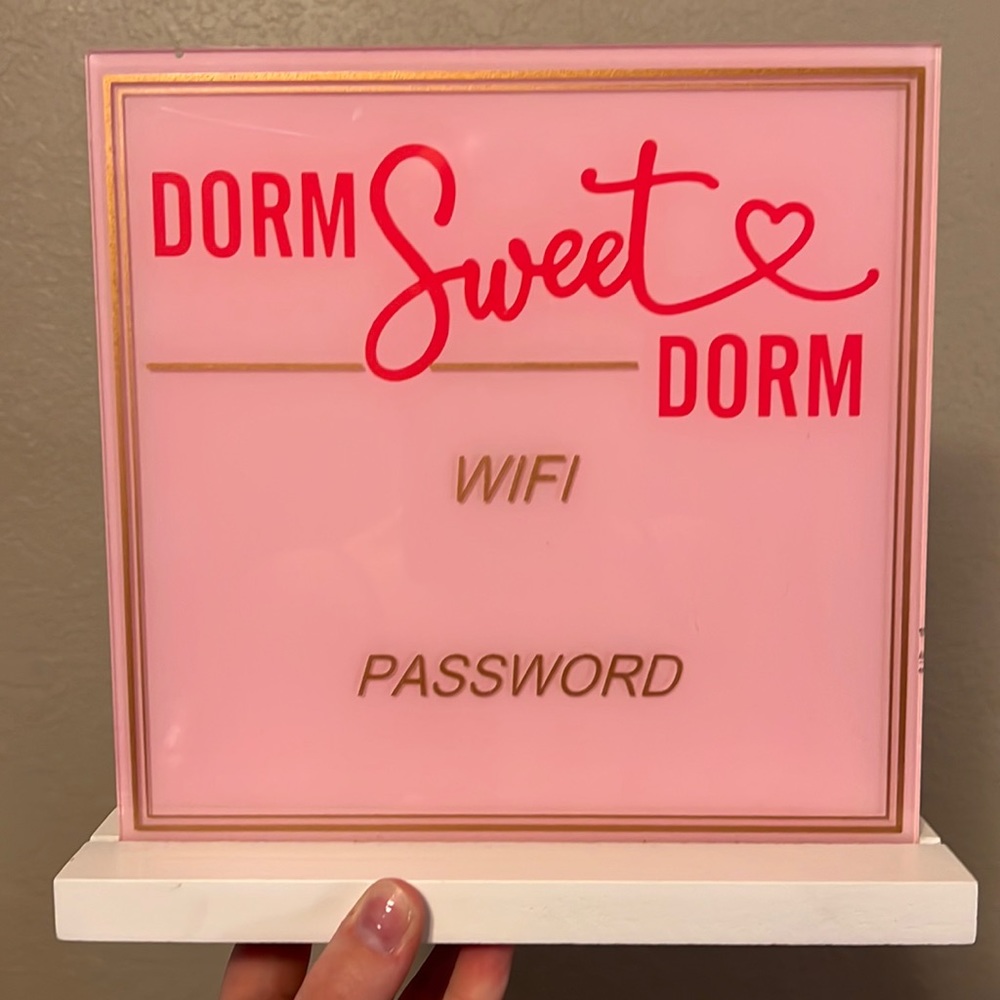 Dry erase wifi sign for dorm room